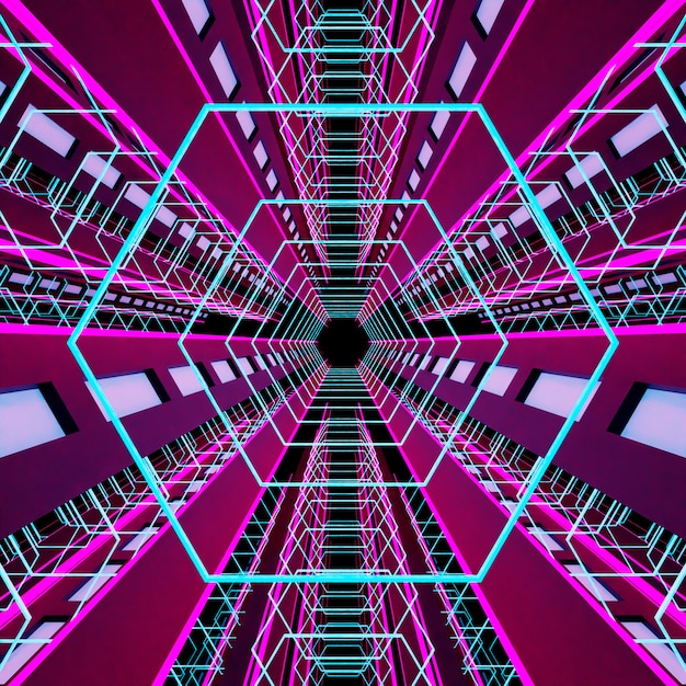 Neon geometrische achtergrond