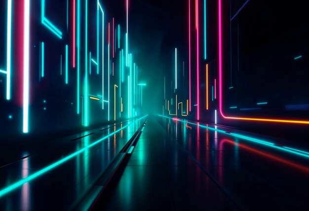 Neon stadsstraat