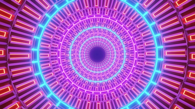 Neonlichten in cirkel