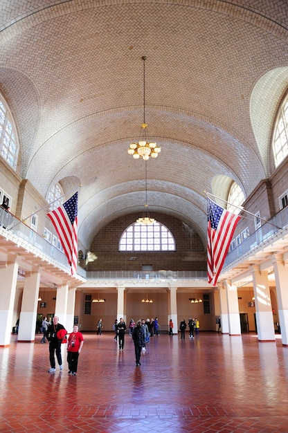 Gratis foto new york city ellis island grote zaal