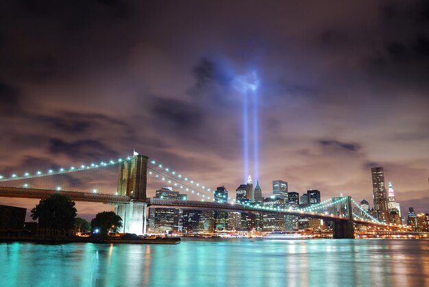 new york skyline van de stad