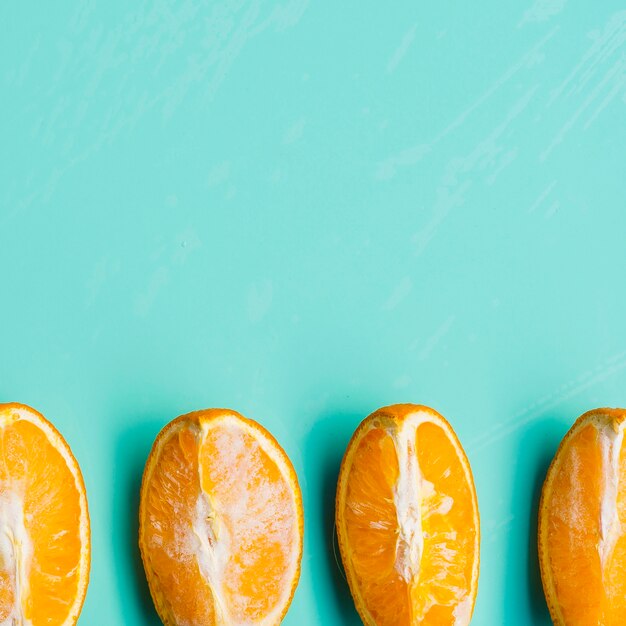 Niet-bevroren stukjes sinaasappel