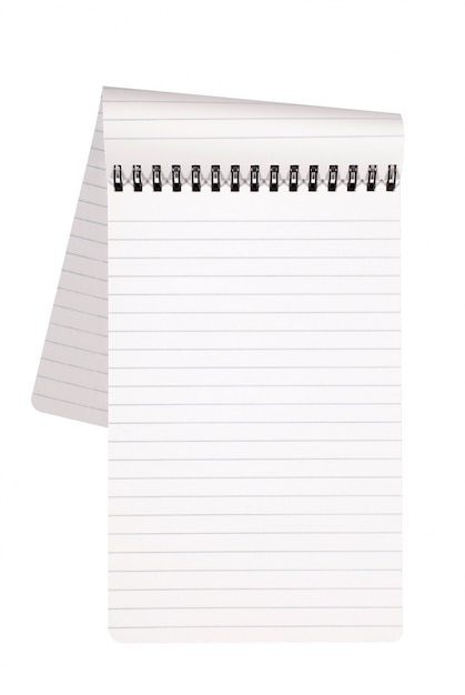 Notepad met gevouwen pagina