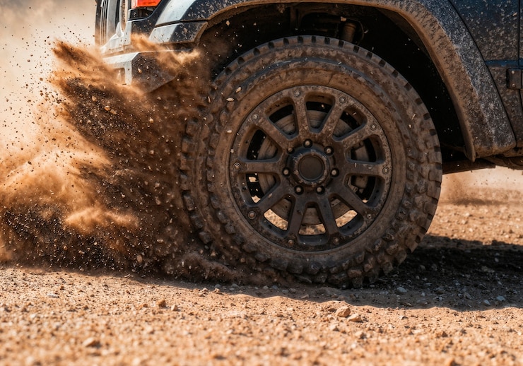 Gratis Foto off-roadvoertuig dat door modder rijdt