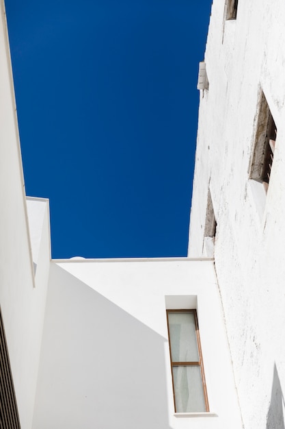 Onderaanzicht stad gebouw