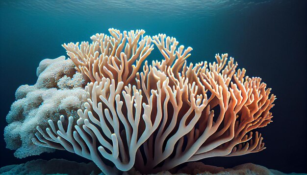 Onderwaterrif wemelt van kleurrijke vissen en koraal generatieve AI