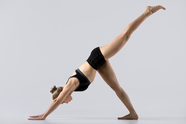 One-legged downward-facing dog pose