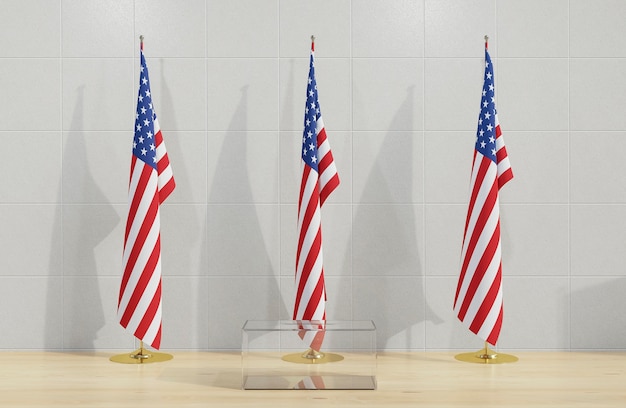 Gratis foto ons verkiezingenconcept met de vlag van amerika