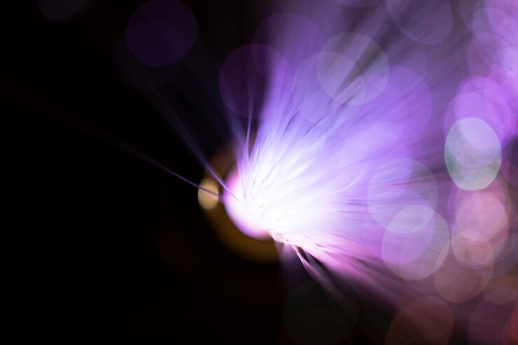 Gratis Foto onscherpe lichten van glasvezel