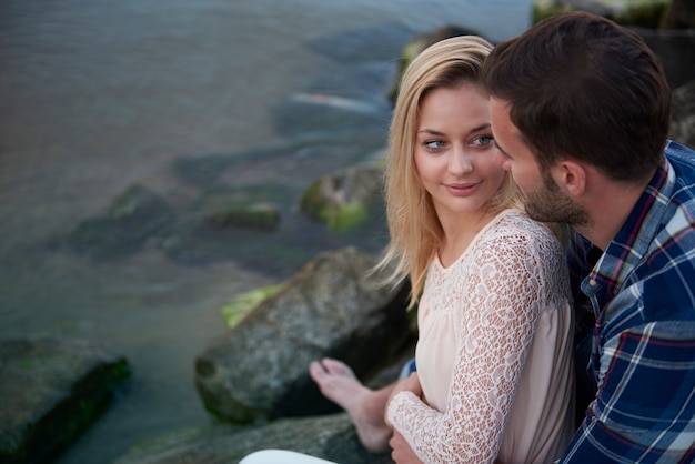 Ontmoeting met de eerste liefde op het strand