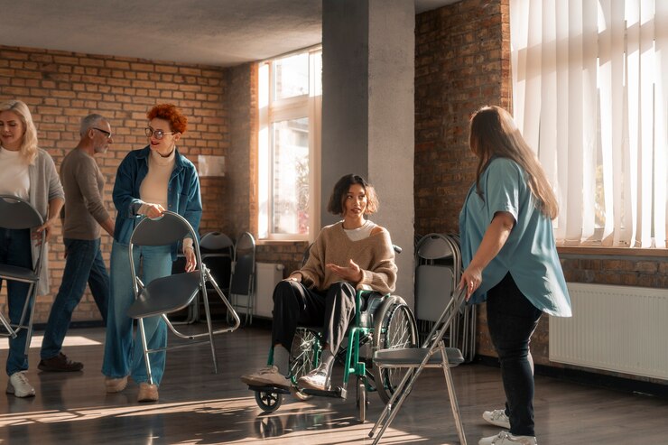 Gratis Foto ontmoeting van de psychotherapeutische ondersteuningsgroep