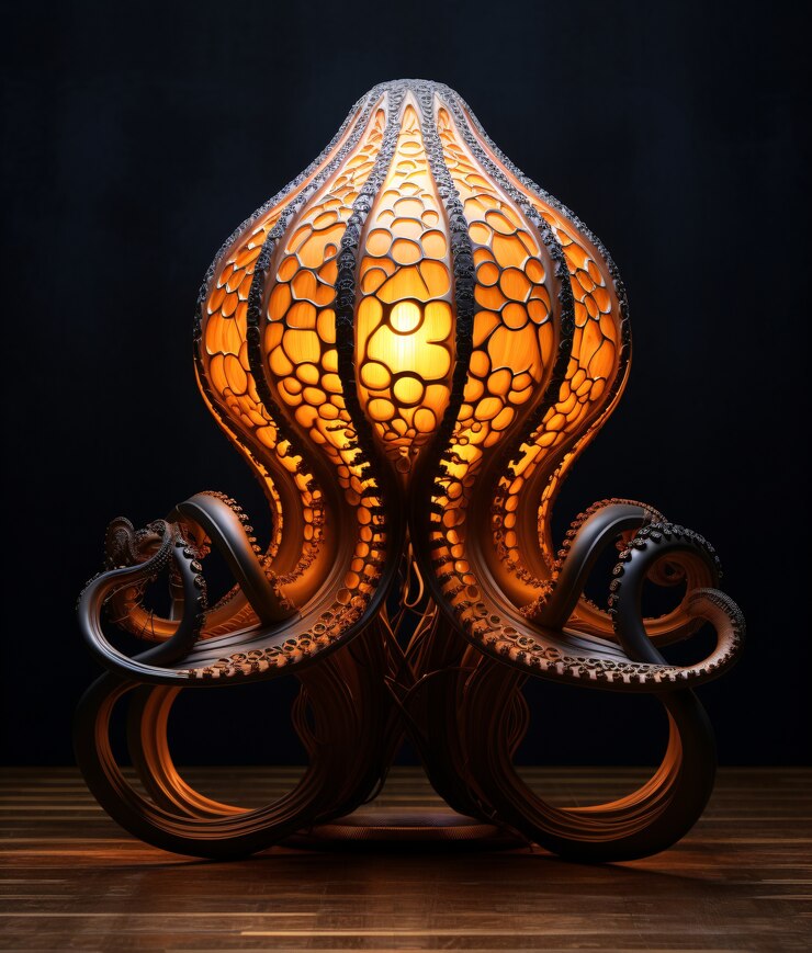 Gratis Foto ontwerp van lampen in donkere stijl