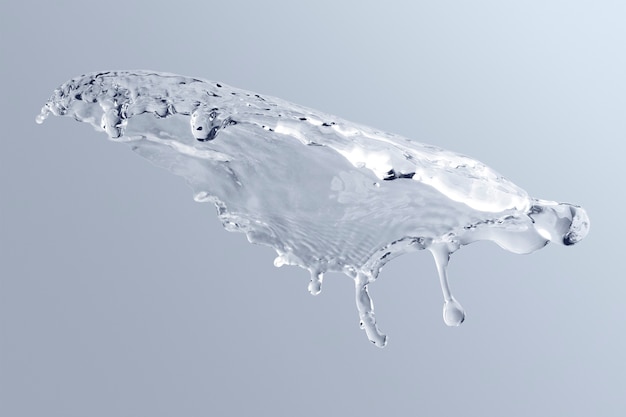 Opspattend water textuur achtergrond, grijs ontwerp