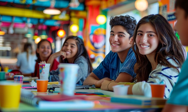 Gratis foto opvatting van diverse adolescenten die gezondheids- en welzijnsactiviteiten beoefenen voor zichzelf en hun gemeenschap