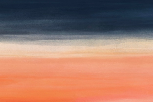 Oranje blauwe aquarel achtergrond, desktop wallpaper abstract ontwerp