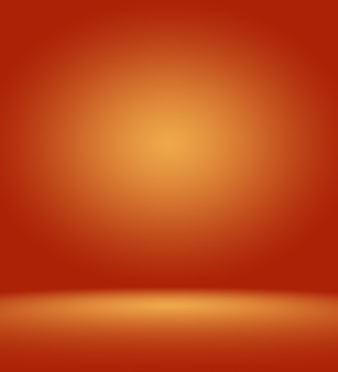Oranje fotografische studio achtergrond verticaal met zacht vignet zachte gradiënt achtergrond geschilderd c...