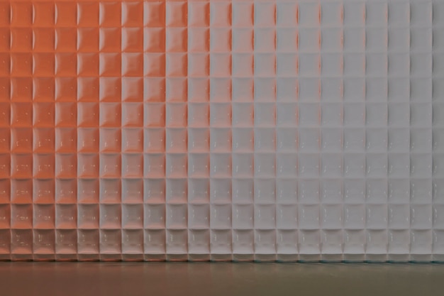 Oranje productachtergrond met glas met patroon