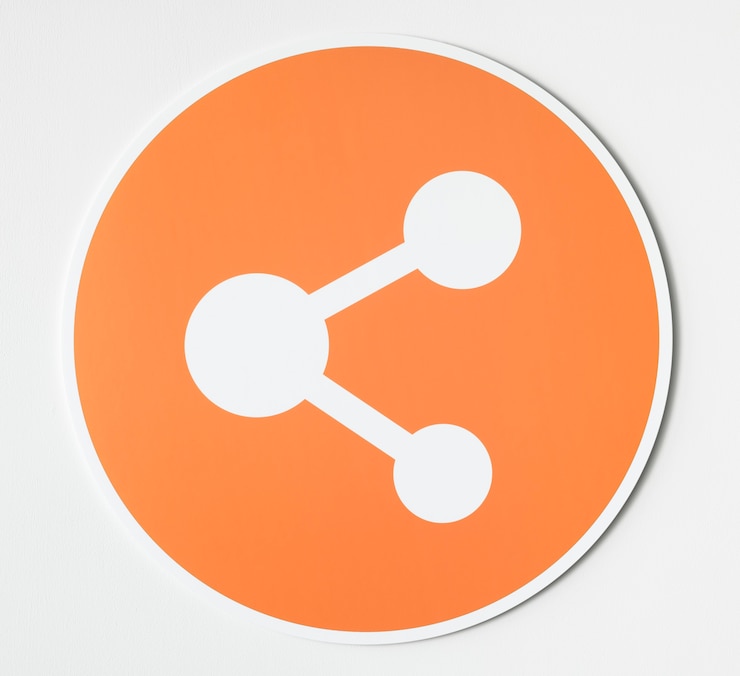 Gratis Foto oranje symbool van delen pictogram