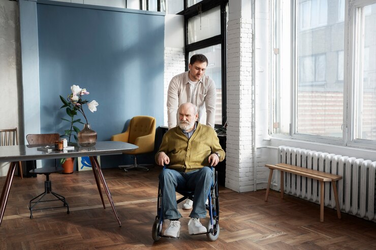 Gratis Foto oude patiënt die lijdt aan parkinson