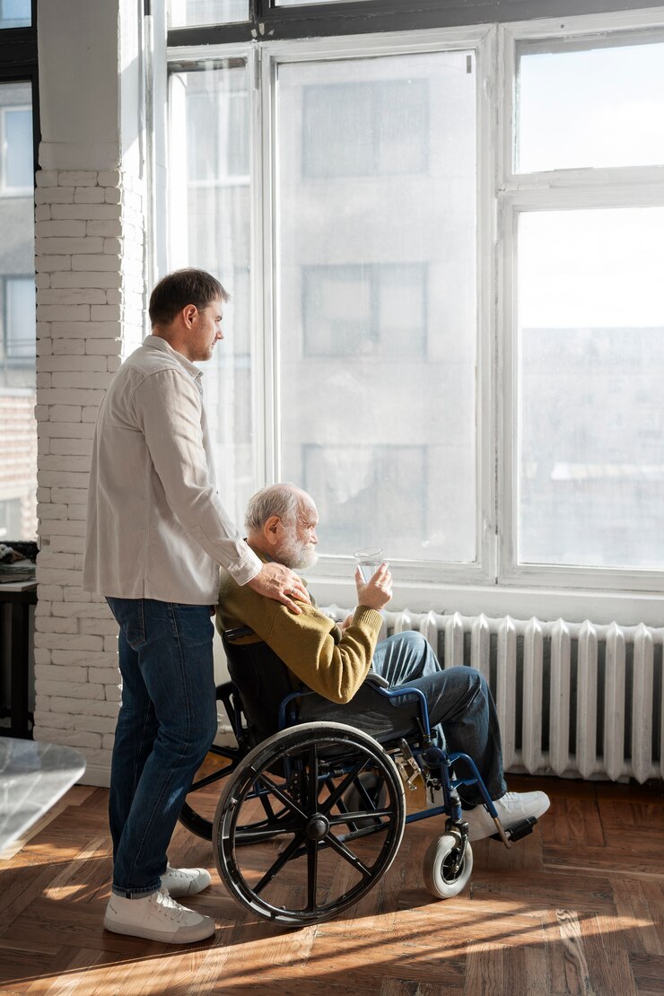 Gratis Foto oude patiënt die lijdt aan parkinson