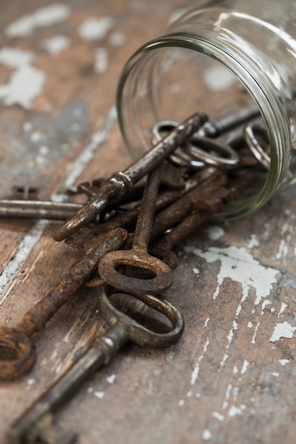 Oude sierlijke sleutels