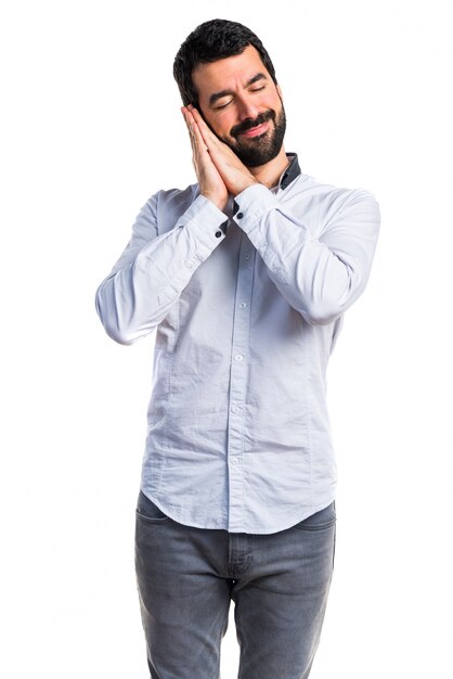 Oudermode vermoeid natuurlijk rustig