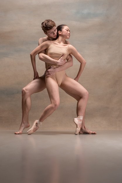 Paar balletdansers poseren