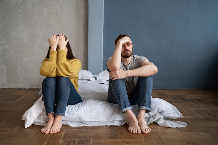 Gratis Foto paar met communicatieproblemen