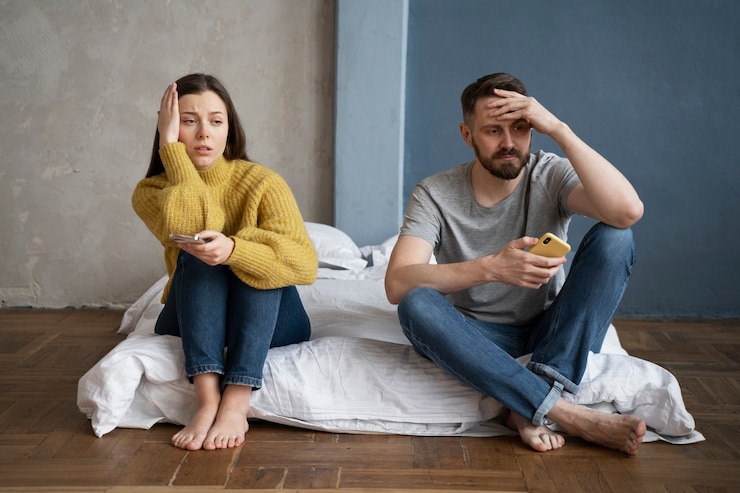 Gratis Foto paar met communicatieproblemen