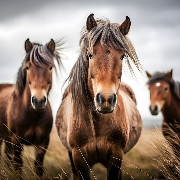 Gratis foto paard in de natuur genereert beeld