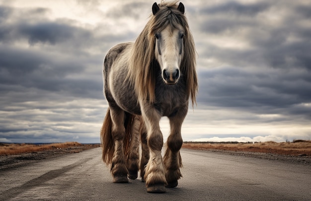 Gratis foto paard in de natuur genereert beeld