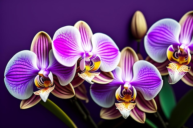 Paarse orchidee-achtergronden die high definition en high definition zijn