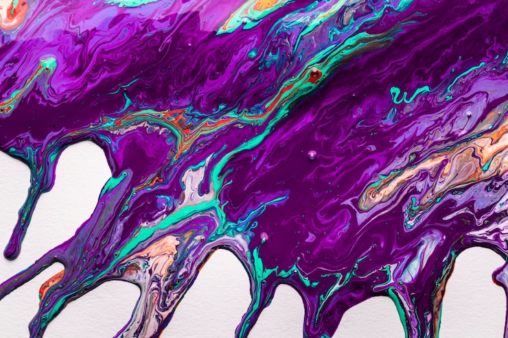 Gratis Foto paarse splash van hedendaagse acrylkunst
