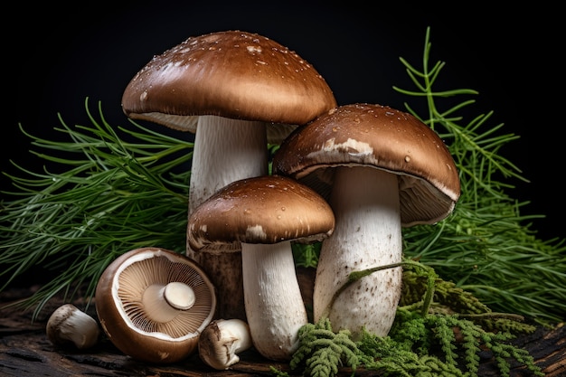 Gratis foto paddestoelen groeien in het bos