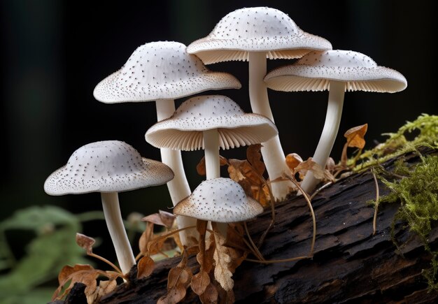 Paddestoelen groeien in het bos