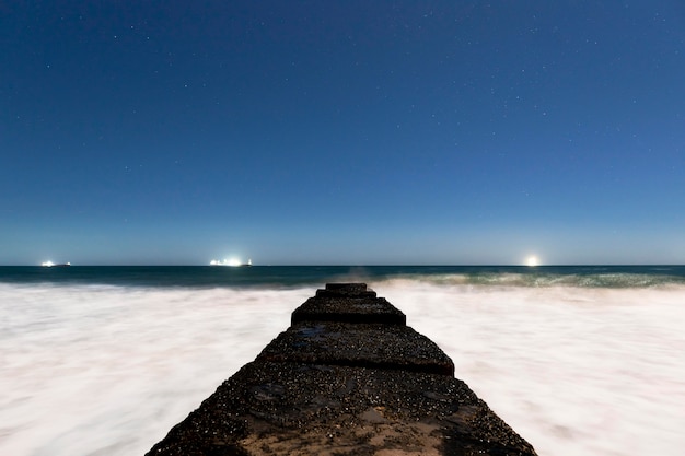 Panoramisch zicht op de zonsondergang