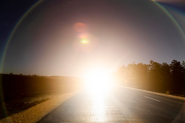 Gratis foto panoramisch zicht op de zonsondergang