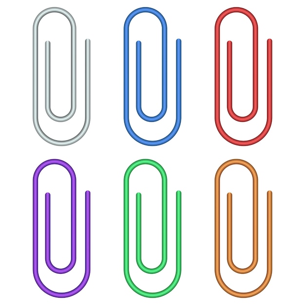 Gratis foto paperclips meerdere kleuren verloop