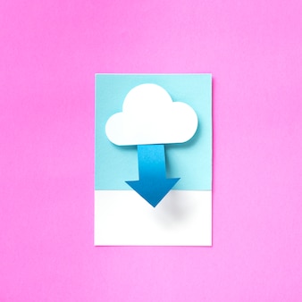 Papier ambachtelijke kunst van downloaden vanuit de cloud