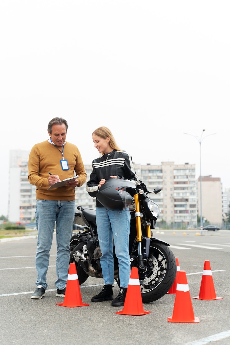 Gratis Foto persoon die examen doet voor rijbewijs