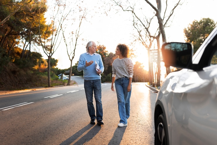 Gratis Foto persoon die zich voorbereidt op het verkrijgen van een rijbewijs