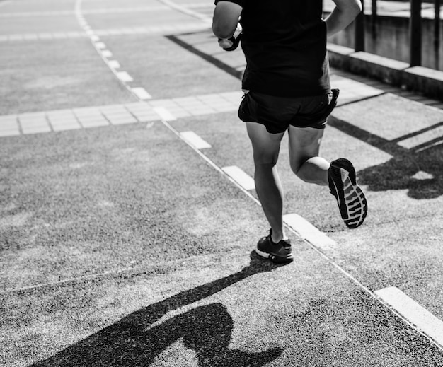 Persoon joggen in het park