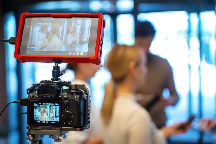 Gratis Foto persverslaggever braakt leads in een zaak