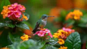 Gratis foto photorealistic view of beautiful hummingbird in its natural habitat