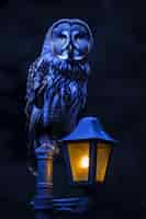 Gratis foto photorealistic view of owl bird at night