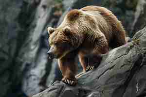 Gratis foto photorealistic view of wild bear in its natural habitat