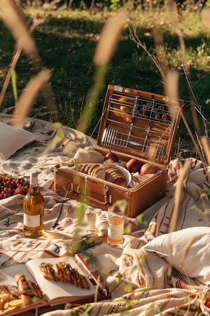 Gratis foto picknick met heerlijk eten.