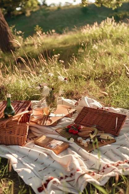 Picknick met heerlijk eten.