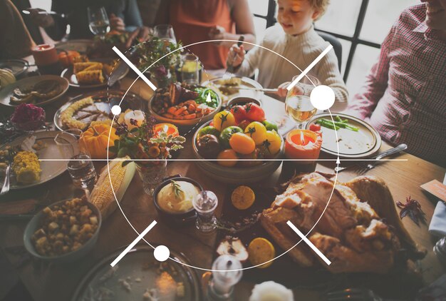 Pictogram Thanksgiving Familiediner Feest