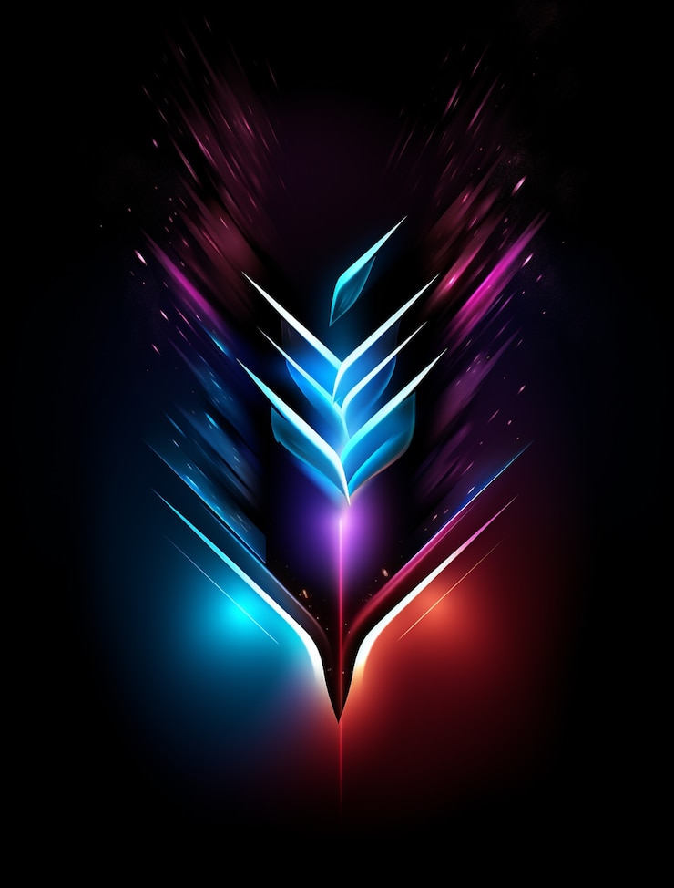 Gratis Foto pijl met heldere neonkleuren